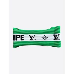 Louis Vuitton Green & White Striped Headband